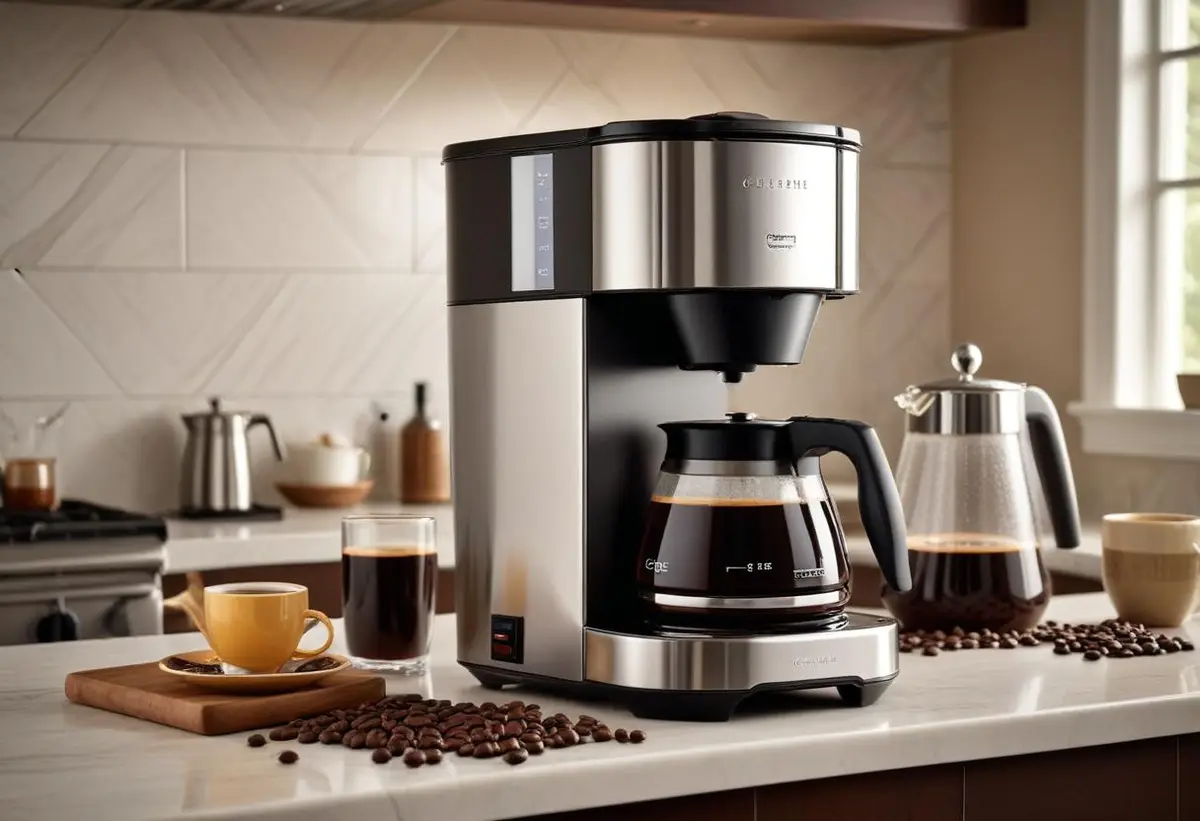 Kaffebryggare med termos illustration
